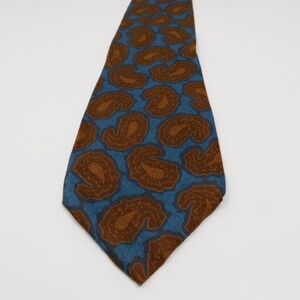 Giorgio Armani Vintage Men's Neck Tie Multicolor Brown Blue 100% Silk Paisley